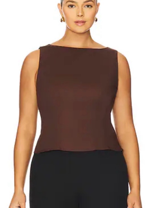 Lily & Taylor Tops - 🤎NEW Lily & Taylor NYC Brown Sleeveless Boatneck Women's Top
